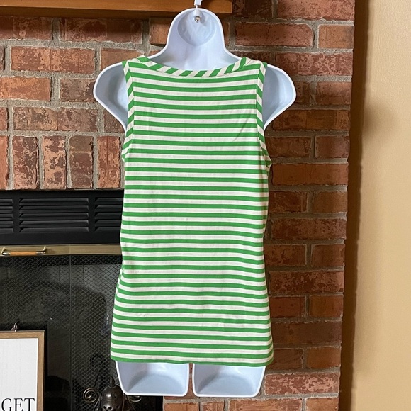 Kate Spade Green Striped Tank Top - Picture 3 of 5